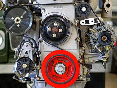 The side of a piece of machinery to be shipped